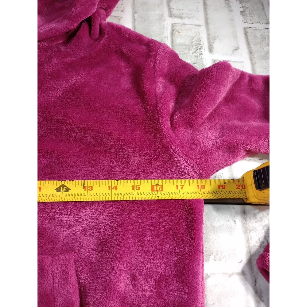 New Balance Kids Girls Pink Sherpa Hoodie Fuzzy Pullover Size Sz L (14/16) - Picture 4 of 11